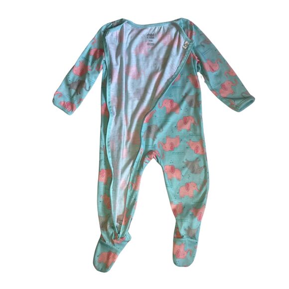 Infant Footed Pajamas 2 Pk Elephants and Flamingos Size 24M - Picture 10 of 13